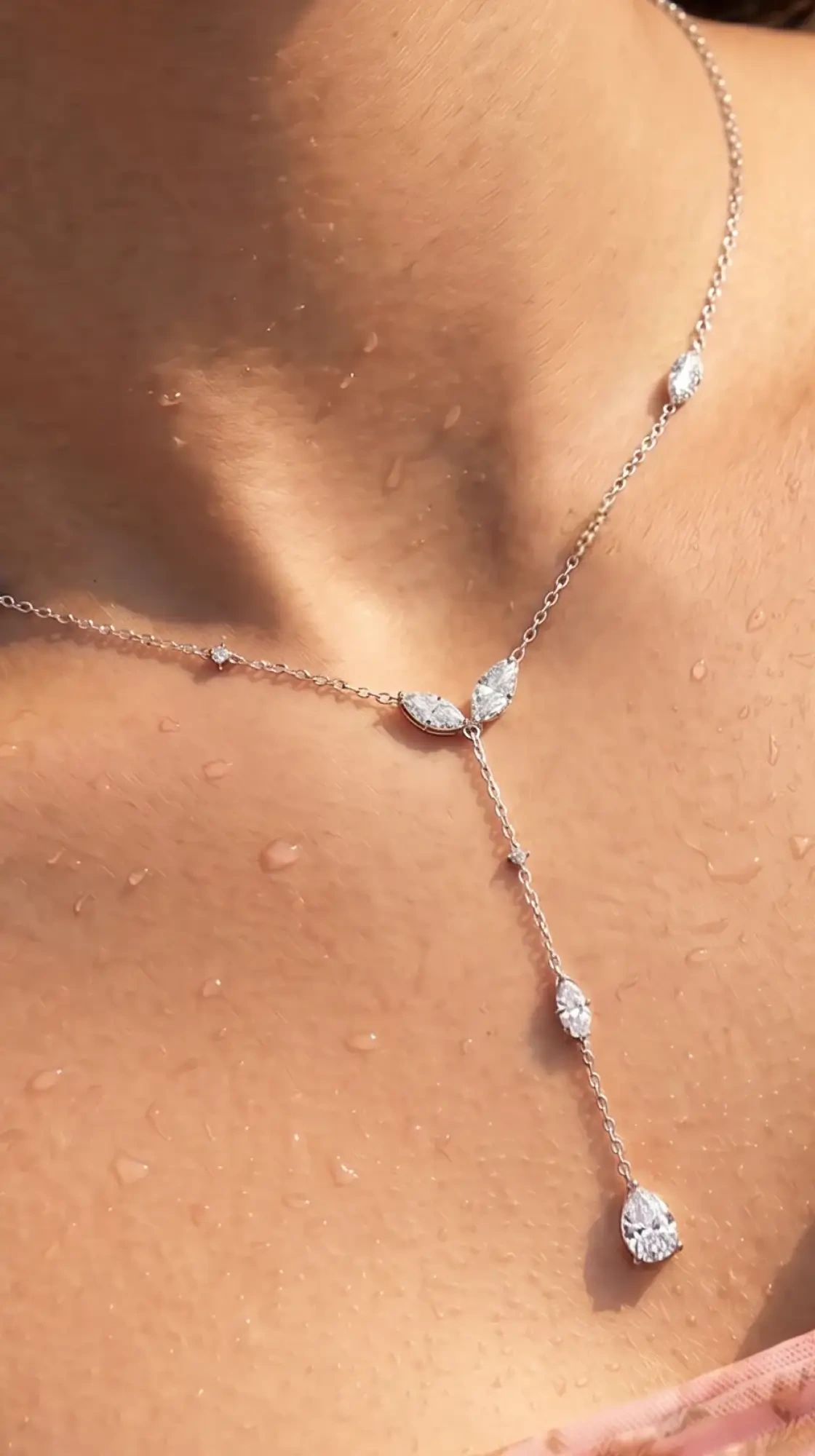 Promise Chain Lariat necklace