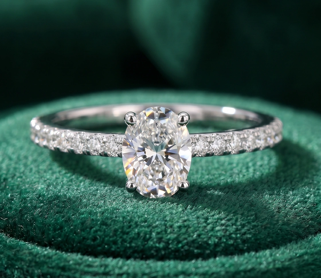 1 carat oval engagement ring