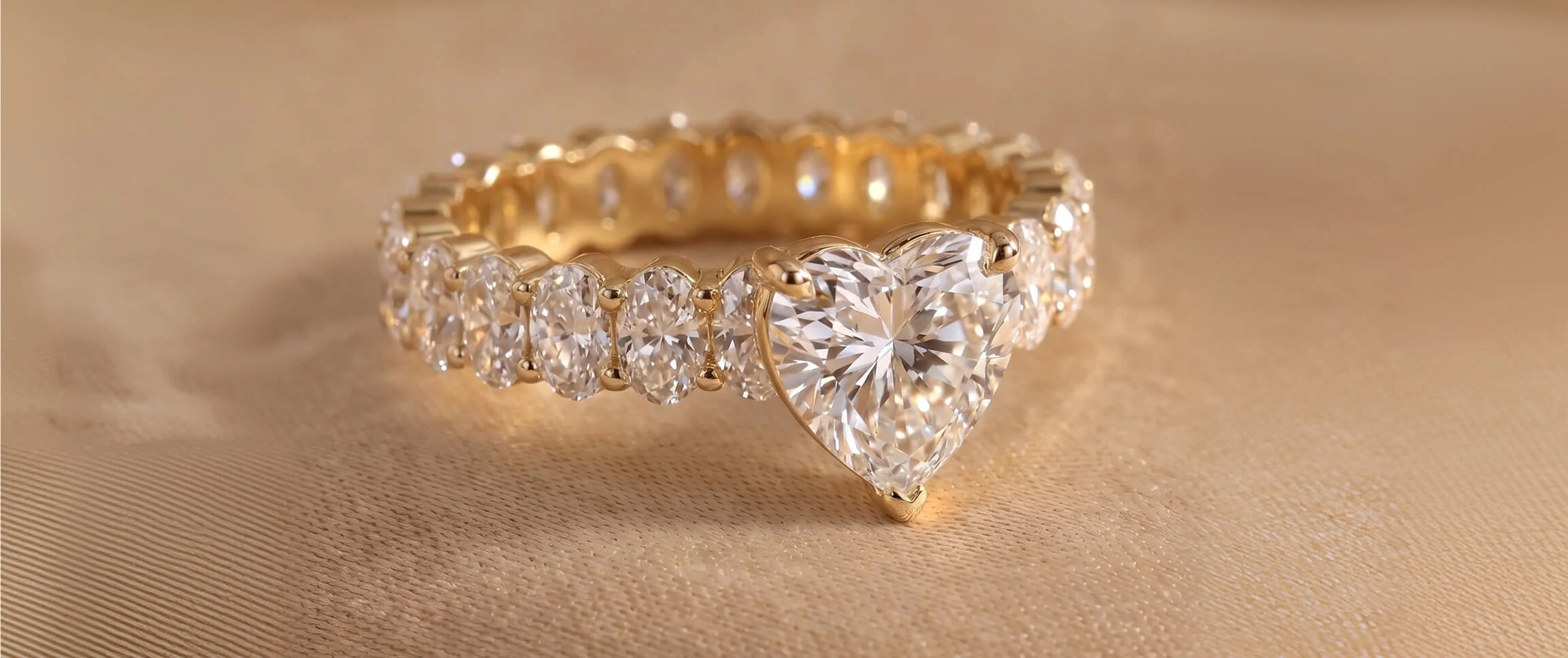 Celeste Side Oval eternity ring
