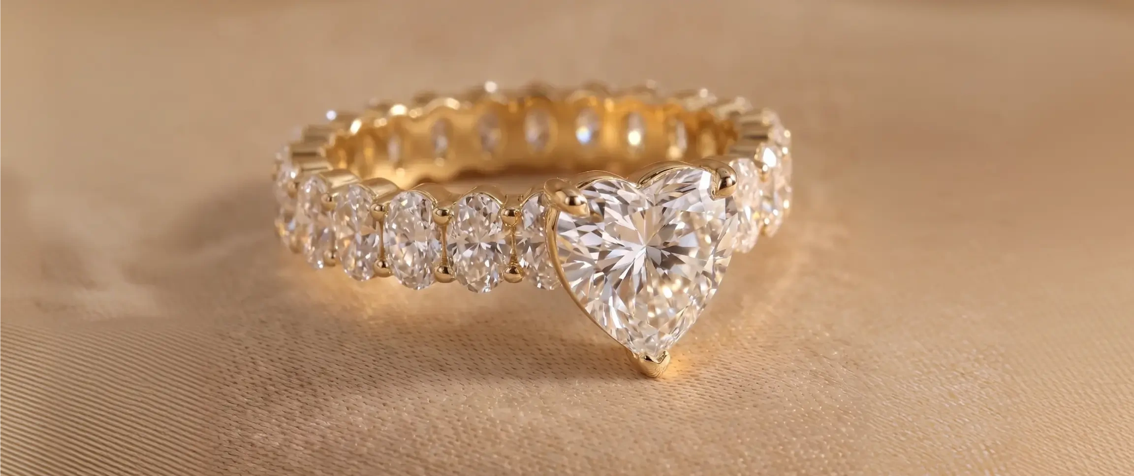 Celeste Side Oval eternity ring