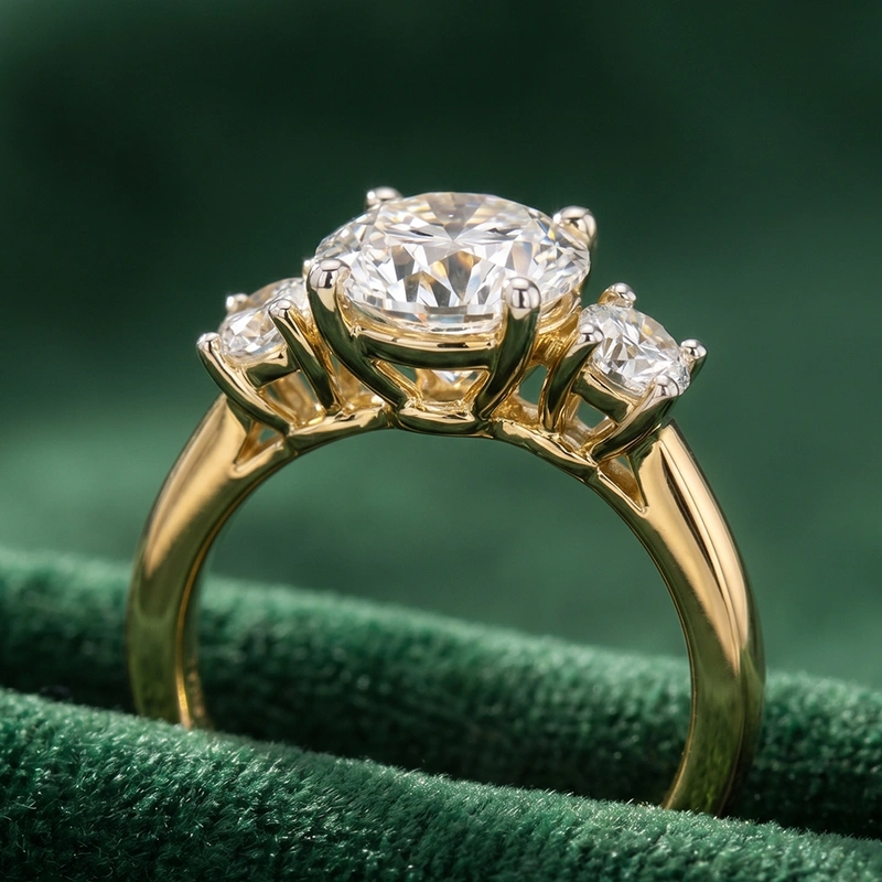 2 carat round engagement ring