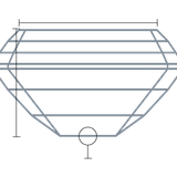 1.11 ct. emerald Lab Grown Diamond diamond measurement front