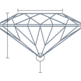 1.02 ct. marquise Lab Grown Diamond diamond measurement front