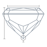 1.04 ct. radiant Lab Grown Diamond diamond measurement front