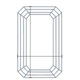 1.11 ct. emerald Lab Grown Diamond diamond measurement top