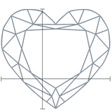 1.11 ct. heart Lab Grown Diamond diamond measurement top