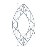 1.02 ct. marquise Lab Grown Diamond diamond measurement top