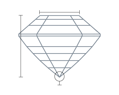 Diamond front view